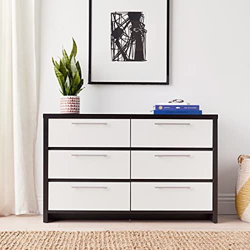 Target Marketing Systems 17938WEP 6 Drawer Chest, White/Espresso