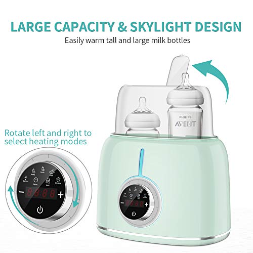 Baby Bottle Warmer, UMICKOO Electric Milk Warmer with a Timer, LCD Display Accurate Temperature Control, Auto Power-Off