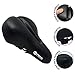 Pedal To The Medal Bike Seat - Most Comfortable Bicycle Seat for Women -Comfort Stationary Bike Seat Cushion, Spin Bike, Road Bike, or Mountain Bike Saddle - Water and Dust Resistant Cover (Black)