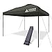 Leader Accessories Grey Pop-Up Canopy Tent 10'x10' Canopy Instant Canopy Straight Leg Shelter with Wheeled Carry Bag