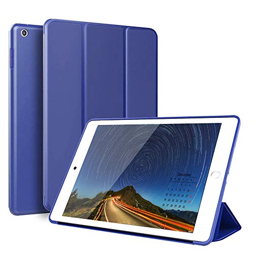 IPad 9.7 inch 2017/2018 Case aoub Ultra Slim Lightweight Smart Trifold Stand Cover with Magnetic Auto Wake & Sleep Function/Soft TPU Back Cover for iPad 5th/6th Generation (Navy)