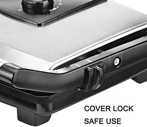 review MSKJ Electric Grill Home Indoor Grill Nonstick Sandwich Maker with Nonstick Easy Clean Grids