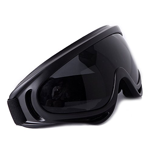 Luckystone Outdoor Snowmobiling Ski / Snow Goggles - Fog Resistant (Black) - Thumbnail 3