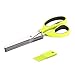Besiva Herb Scissors Stainless Steel,Multipurpose Kitchen Shear with 5 Blades with Cleaning Brush (Onion green)