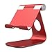 OMOTON Tablet Stand Holder Adjustable, T1 Desktop Aluminum Tablet Dock Cradle Compatible with iPad Air/Mini, iPad 10.2/9.7, iPad Pro 11/12.9, Samsung Tab and More, Red