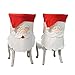 Valery Madelyn 2 Pack Santa Claus Christmas Chair Covers, Chair Back Covers for Dinning or Kitchen Decorations