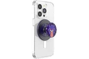 PopSockets Phone Grip Compatible with MagSafe, Adapter Ring for MagSafe Included, Phone Holder, Wireless Charging Compatible, Pokemon - Ghost Gengar