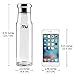 MIU COLOR 18.5 oz Glass Water Bottle - Eco-Friendly Borosilicate, BPA, PVC and Lead Free, with Portable Nylon Sleeve, Bottle Brush, Healthy for Outdoor, Running, Bike, Car