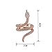 Yfnfxl Snake Ring Womens Rose Gold Snake Ring Fashion Rhinestones Cute Animal Rings (Gold, 7)