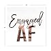 Andaz Press Gold Foil Engaged Napkins - Floral Wreath, 6.5-inch, 50-Pack for Bridal Showers, Weddings & Parties