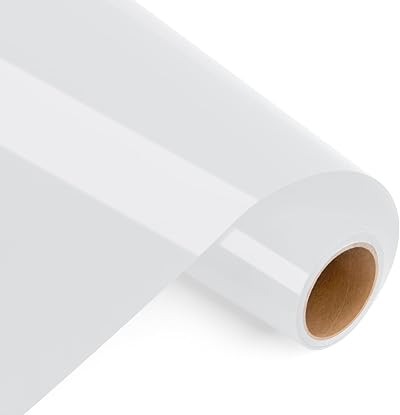 Prime Vinyl 12x4ft White HTV Vinyl for All Cutting Machines Iron On
