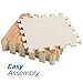 Basics Hardware Interlocking Puzzle Wood Mat (Light Wood)