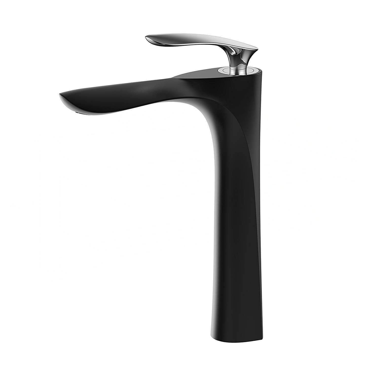 Leekayer Bathroom Basin Tap Single Handle Chrome Black Painting Tall Body One Hole Deck Mount Lavatory Double Finish