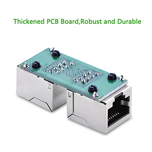 UGREEN RJ45 Coupler 2 Pack In-Line Coupler Cat7/Cat6/Cat5e Ethernet Cable Extender Adapter Female to Female (Black)