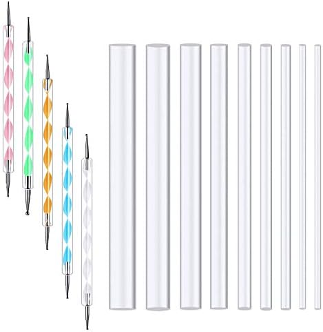 Kabi Dotting Tools Mandala Paint Pen Set Include 9 Acrylic Rods & 5 Stylus Dotting Tools for Painting Rocks, Embossing Pattern, Coloring, Nail Art and Drawing