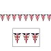 Beistle 59853 Union Jack Pennant Banner, 11 x 12, Red/White/Blue (Value 3-Pack)