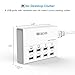 HITRENDS Charging Station 8-Port USB Charging Hub 50W/10A Multi Port USB Charger Hub for Multiple Devices (6ft Cord, White)