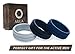 Arua Silicone Weddings Rings for Men 3-PACK. Comfortable and Durable Rubber Wedding Bands for Sports, Gym, Outdoors. 2mm thick.Black, Grey, Blue