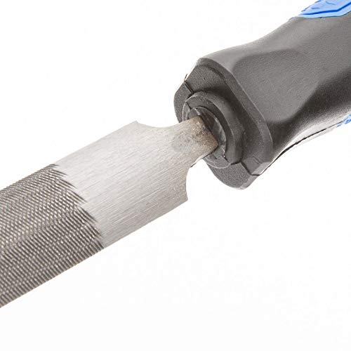 Kobalt 489614 3-Piece File Set with Handles - Mill, Round & Half-Round Files in Storage Pouch for Metal Finishing