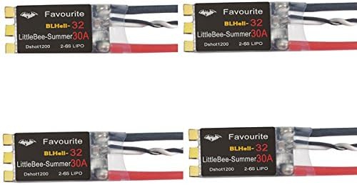 4X Favourite Littlebee FVT Summer 30A Blheli_32 2-6S DSHOT1200 Ready RC Drone FPV Racing ESC w/Current Limit