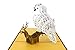 PopLife Snowy Owl 3D Pop Up Card for All Occasions - Happy Anniversary Pop Up Graduation Card, Popup Birthday Card - Father's Day, Thank You - Wise Magical Bird - For Mom, for Dad, for Daughter, Son