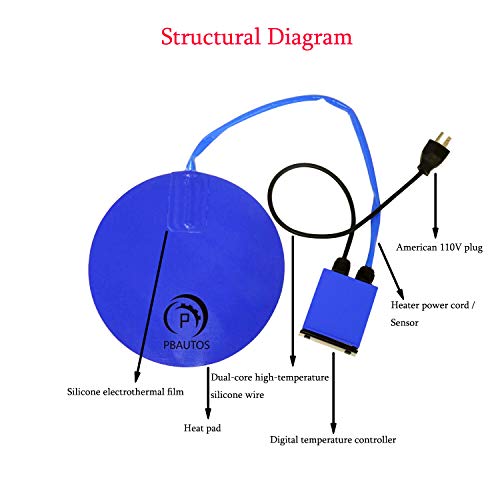 10 inch Vacuum Chamber Heat Pad with Digital Temperature Controller for