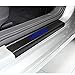 SENYAZON Car Threshold Pedal Sticker for Dodge Charger Decoration Scuff Plate Carbon Fibre Vinyl Sticker Car Accessories car-Styling (Blue)