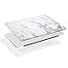 MOSISO Compatible with MacBook Pro 13 inch Case 2015 2014 2013 end 2012 A1502 A1425 with Retina Display, Protective Plastic Pattern Hard Shell Case & Keyboard Cover & Screen Protector, White Marble
