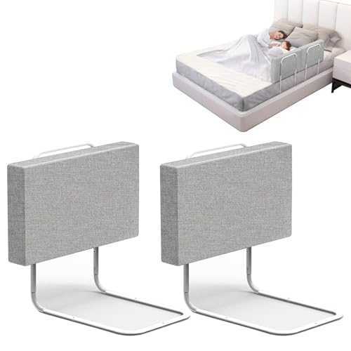 Uniiking® Baby Bed Rail for Toddlers, Adjustable Bed Rails with Safety, Kids Rails Bumper, Soft Safety Beds Guard Rail for Kids, Beds Side Rail for Twin, Full, Queen & King Bumper (40", 2 Pack)
