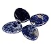 TGS Gems® Sodalite Carved Thumb Irish Worry Stone Healing Crystal Free Pouch Sold by 1pcs