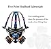 Organic Vapor Respirator full face gas mask with Double Activated Carbon Air Filter (Black)