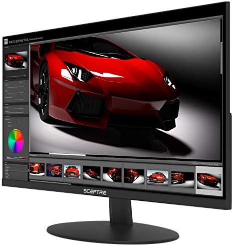 Sceptre E225W-19203R 22" Ultra Thin 75Hz 1080p LED Monitor 2x HDMI VGA Build-in Speakers, Metallic Black 2018 3 Sceptre E225W-19203R 22" Ultra Thin 75Hz 1080p LED Monitor 2x HDMI VGA Build-in Speakers, Metallic Black 2018
