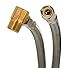 Fluidmaster B6W60 Dishwasher Connector With 3/8-Inch and 3/4-Inch Elbow Fittings, Braided Stainless Steel - 3/8 Female Compression Thread x 3/8 Female Compression Thread, 5 Ft. (60-Inch) Length