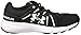 Under Armour Womens Dash RN 2 Training Sneaker, Black/White, 8.5 B(M) US