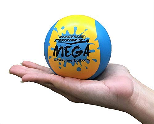 Wave Runner Mega Ball #1 Water Ball for Skipping and Bouncing The Perfect Pool Ball and Beach Ball (Colors May Vary)