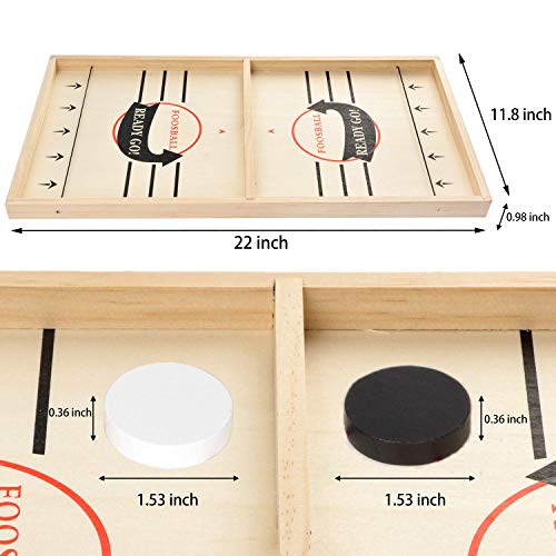 JANDANT Large Size Fast Sling Puck Game Slingshot Board Games for Adult and Kids Foosball Board Game Slingshot Table Hockey Party Game Bouncing Chess Hockey Game Table Desktop Battle Hockey Game
