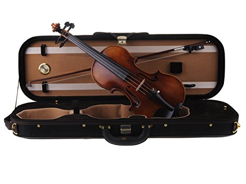 ADMÂ® Full Size 4/4 Selected Handmade Antique Style Oil Varnish Professional Violin Outfit with Deluxe Case -Dark Brown Antique Varnish Holiday Sale!
