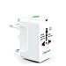 eForCity 1852819 Universal World Wide Travel Charger Adapter Plug, White