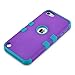 Galaxy J7 Case, ULAK Anti Slip Galaxy J7 Case Dust Scratch Shockproof Protective Cover for Samsung Galaxy J7 J700 (2015) with Hybrid High Soft Silicone + Hard PC Case (Purple/Blue)