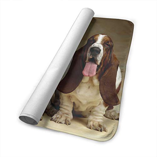 V5DGFJH.B Baby Portable Diaper Changing Pad Basset Hound Three Dogs Urinary Pad Baby Changing Mat 31.5" x25.5''