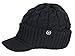 Newsboy Cable Knitted Hat with Visor Bill Winter Warm Hat for Women in Black, Charcoal, Dark Brown, Hot Pink, Red, White