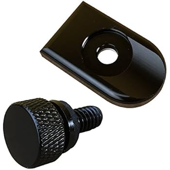 Amazicha Black Aluminium Seat Bolt Tab Screw Mount Knob Cover for Harley Davidson 1996-2019
