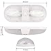 Kohree Upgraded Led RV Ceiling Double Dome Light Fixture, 12V RV Interior Lighting with ON/Off Switch for RV, Trailer, Camper, Car, Boat, Natural Light 4000-4500K (Natural White 3-Pack)