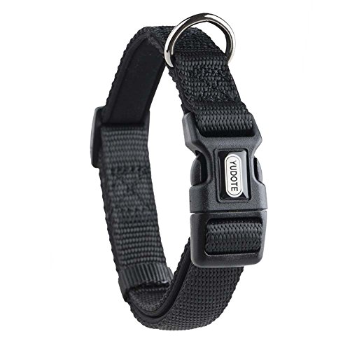 YUDOTE Adjustable Nylon Dog Collar with Soft Neoprene Padding for Large