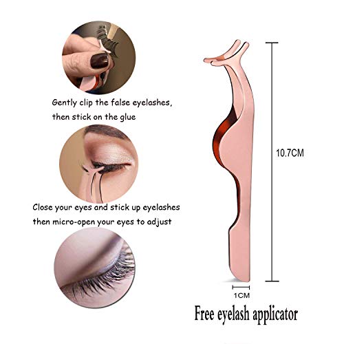 Professional (5 pairs) Faux 3D Mink Eyelashes Thick Long Multilayer Fluffy False Eyelashes With Free Precision Eyelashes Clip - Thumbnail 4