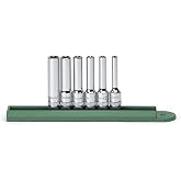 GEARWRENCH 6 Pc. 1/4" Drive Deep External Torx Socket Set - 80322 | GEARWRENCH 80322 6-piece deep External Torx socket set with heat-treated construction and easy size identification.