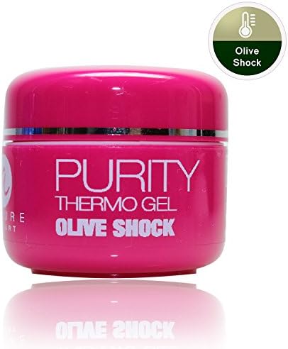 Purity Thermo Color Gel Olive Shock 0.18oz (5g) One Phase Professional Salon Quality Temperature Change Gel Self-Levelling