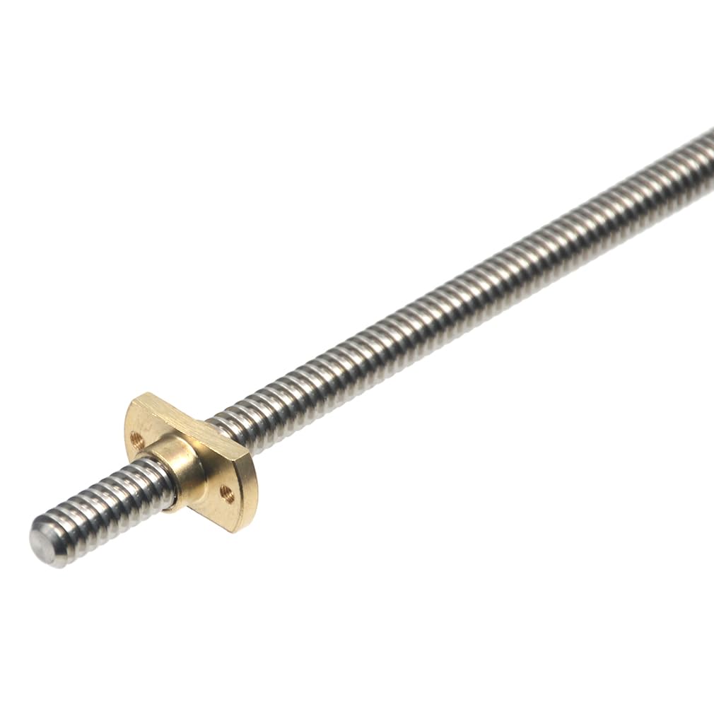 Photo 1 of ReliaBot 365mm T8 Tr8x2 Z Axis Lead Screw with Brass Nut Z-axis Upgrade Kit 2mm Lead for Ender 3 V2/Ender 3 V2 Neo/Ender 3 Pro/Ender 3/Ender 3 Neo/Voxelab 3D Printer
