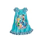 Disney Store Fairies Tinker Bell & Friends Nightshirt Nightgown for Girls, Blue