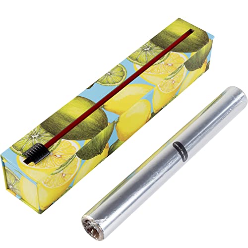 ChicWrap Lemon Refillable Foil Dispenser Includes 12"x 30' Roll of